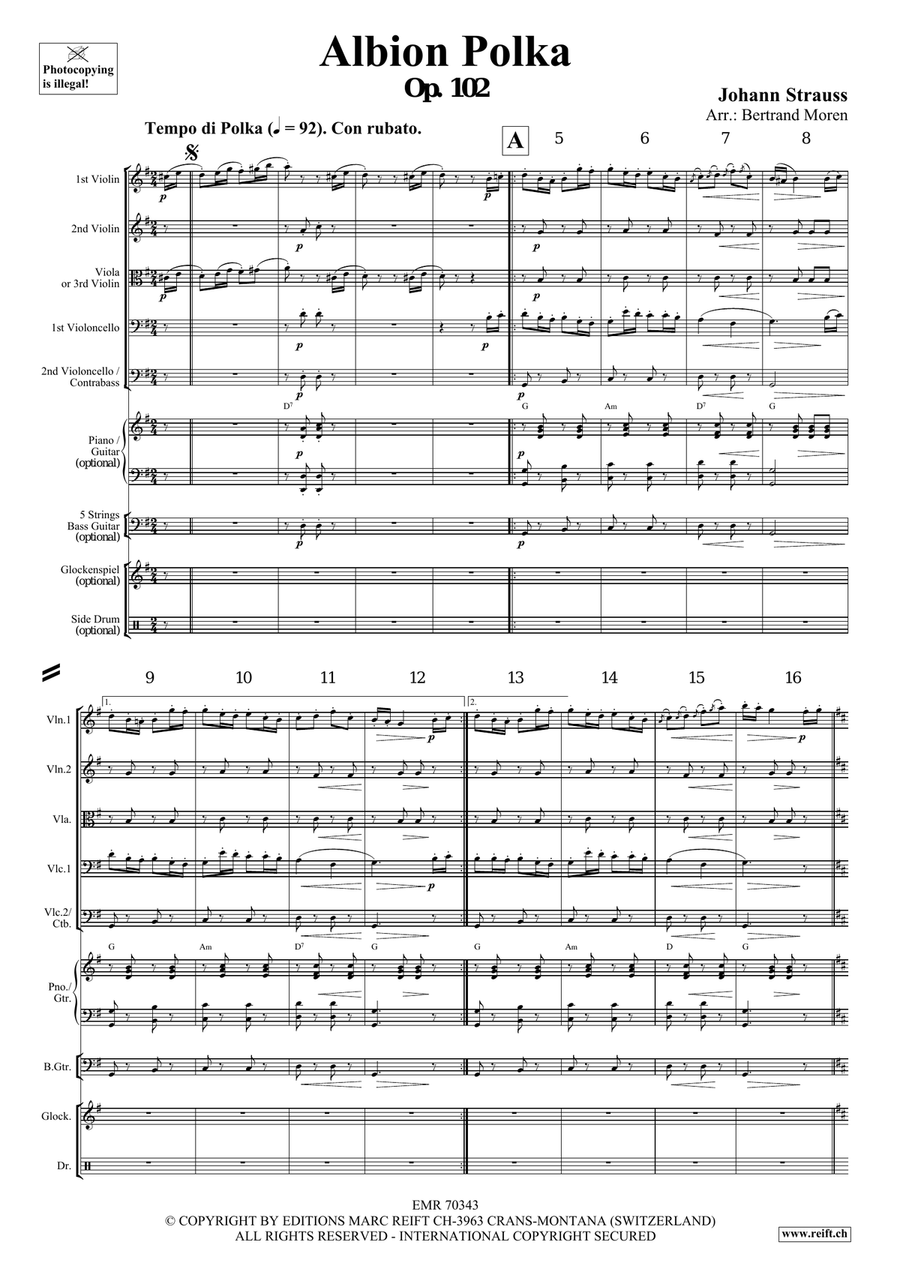 Albion Polka Albion Polka String Quintet scores gallery preview page 3