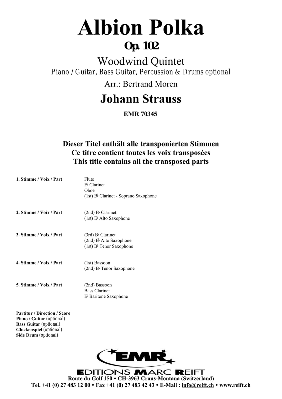 Albion Polka Albion Polka Woodwind Quintet scores gallery preview page 2
