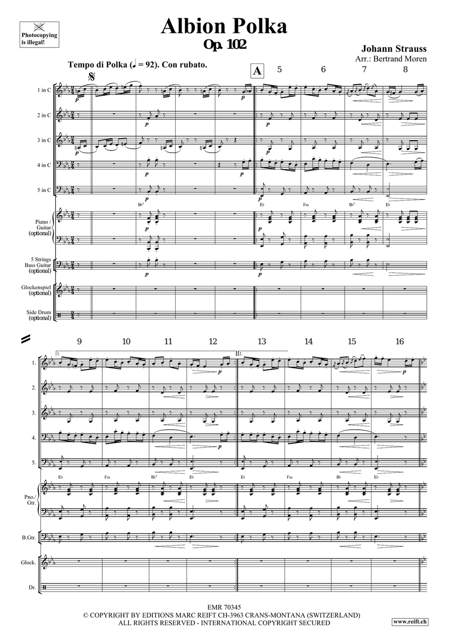 Albion Polka Albion Polka Woodwind Quintet scores gallery preview page 3