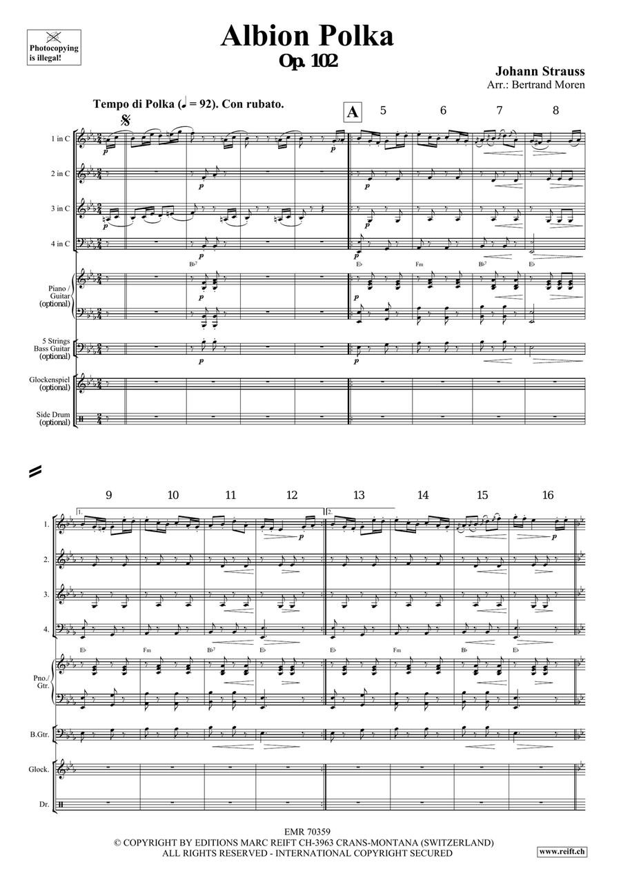 Albion Polka Albion Polka Brass Quartet scores gallery preview page 3