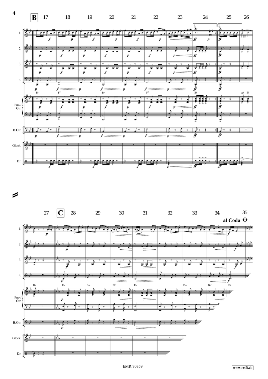 Albion Polka Albion Polka Brass Quartet scores gallery preview page 4