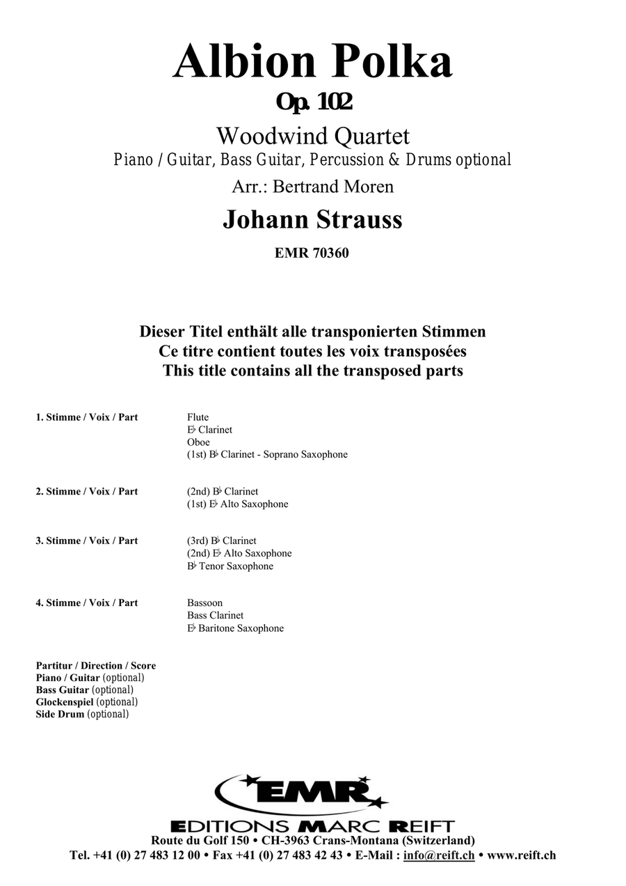 Albion Polka Albion Polka Woodwind Quartet scores gallery preview page 2