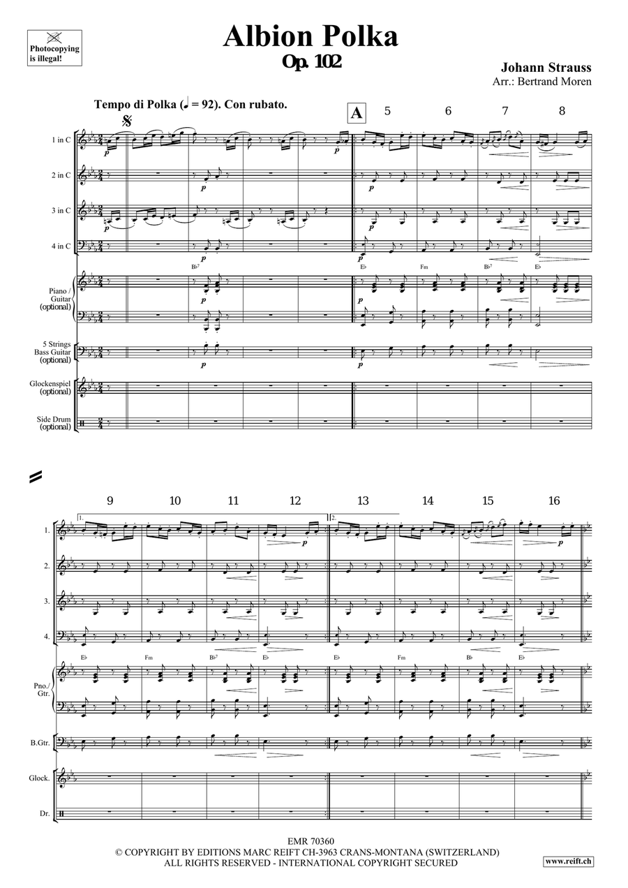 Albion Polka Albion Polka Woodwind Quartet scores gallery preview page 3
