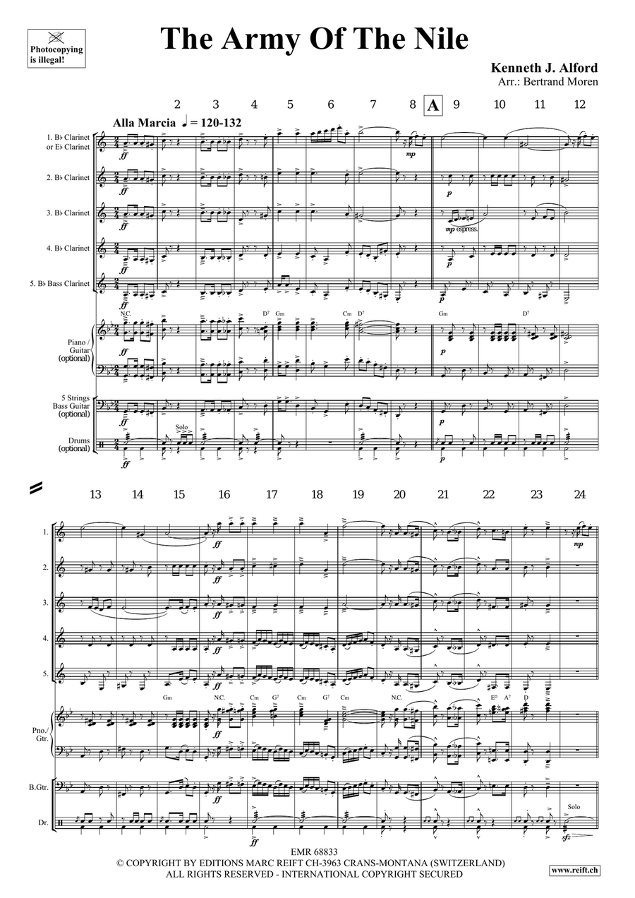 The Army Of The Nile The Army Of The Nile Clarinet Quintet scores gallery preview page 3