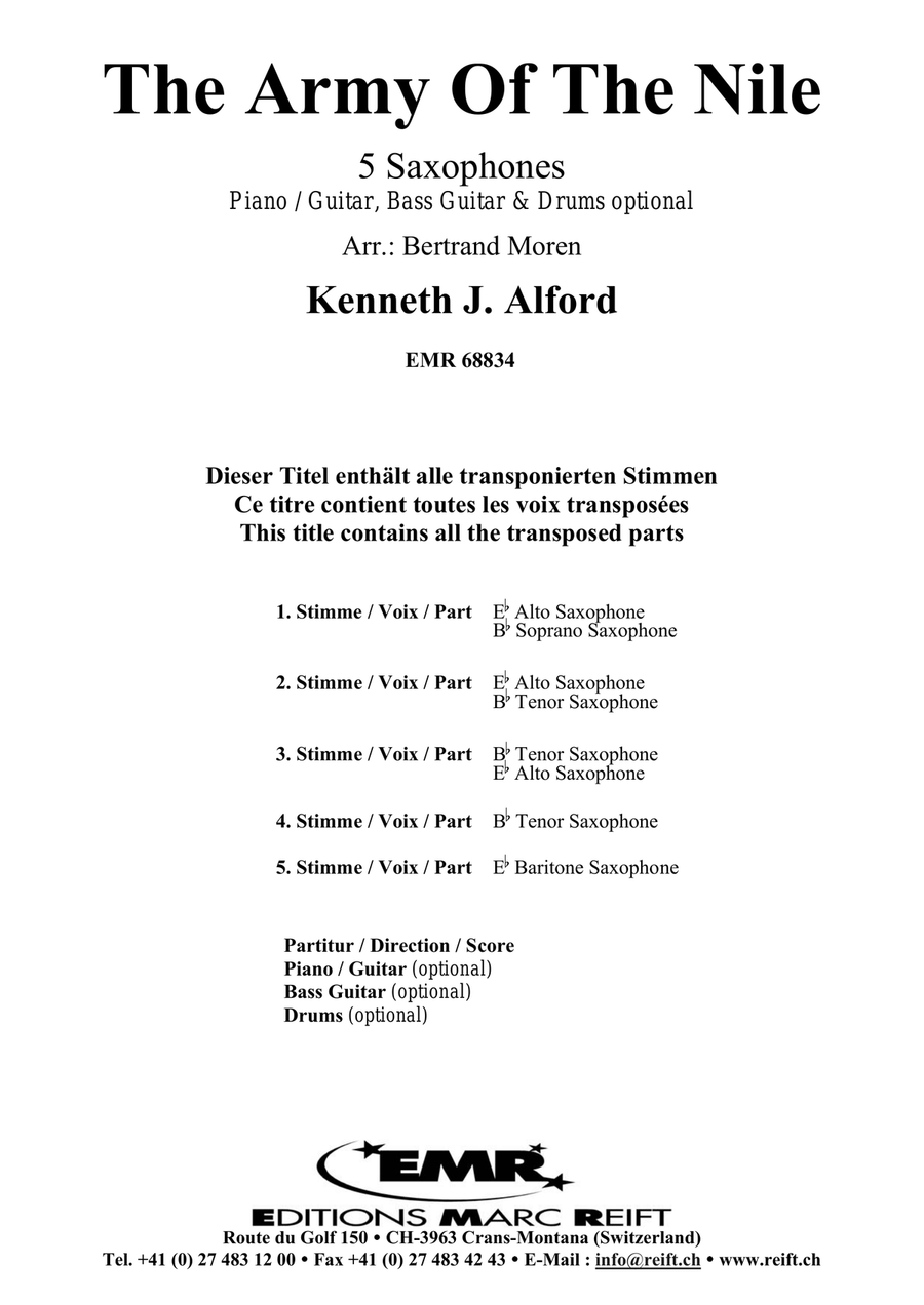 The Army Of The Nile The Army Of The Nile Saxophone Quintet scores gallery preview page 2