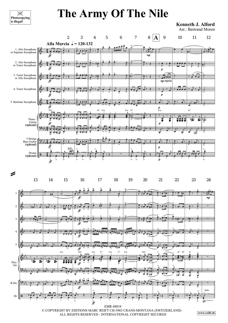 The Army Of The Nile The Army Of The Nile Saxophone Quintet scores gallery preview page 3