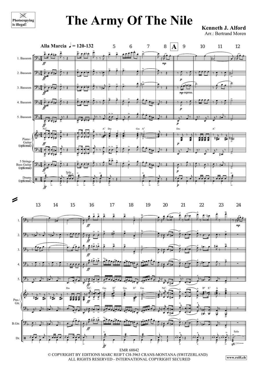 The Army Of The Nile The Army Of The Nile Bassoon scores gallery preview page 3