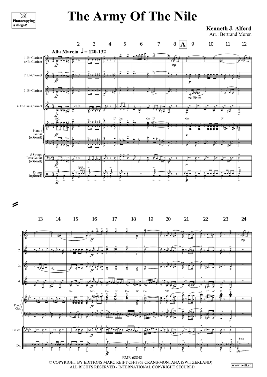 The Army Of The Nile The Army Of The Nile Clarinet Quartet scores gallery preview page 3