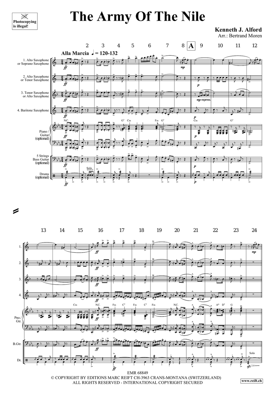 The Army Of The Nile The Army Of The Nile Saxophone Quartet scores gallery preview page 3