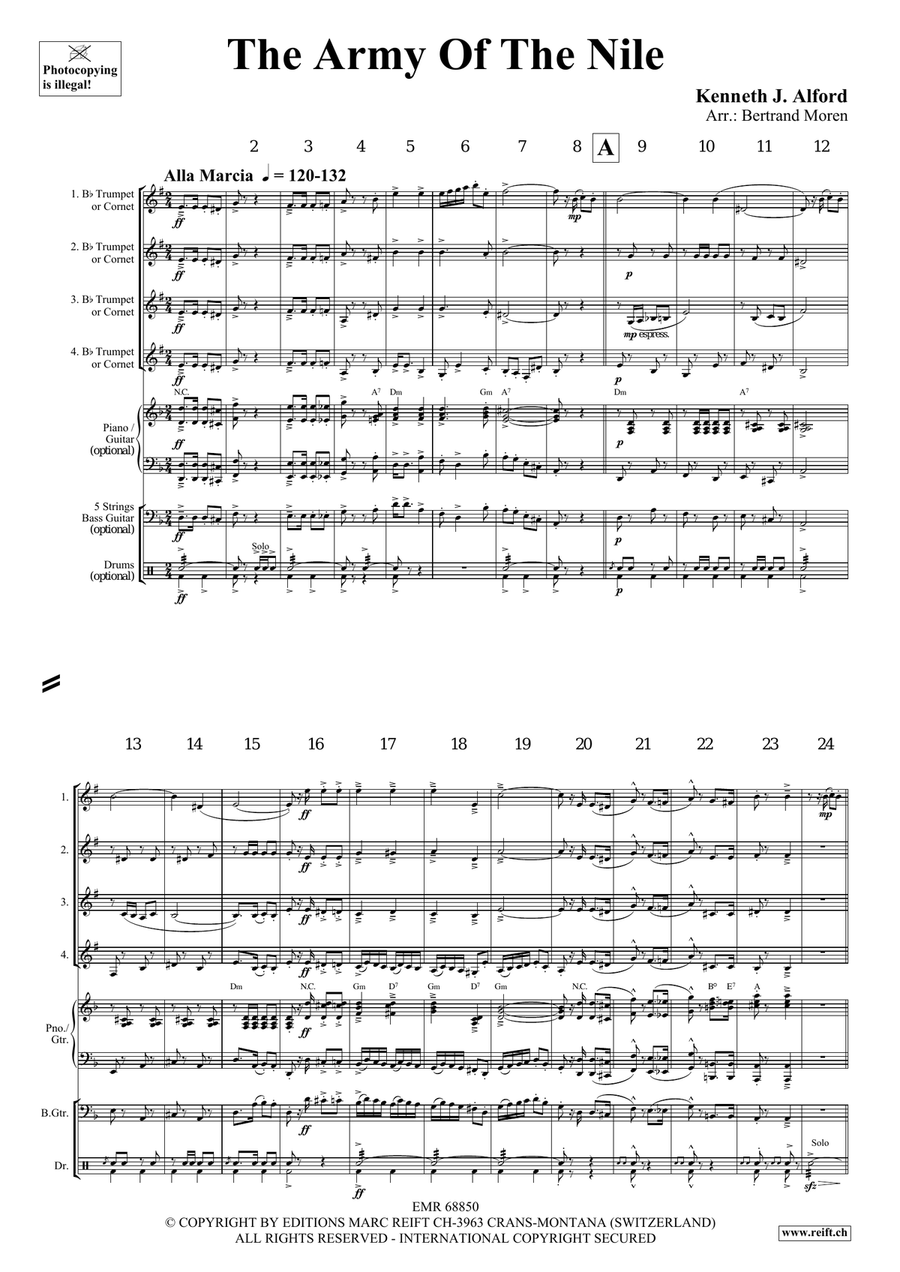 The Army Of The Nile The Army Of The Nile Cornet scores gallery preview page 3