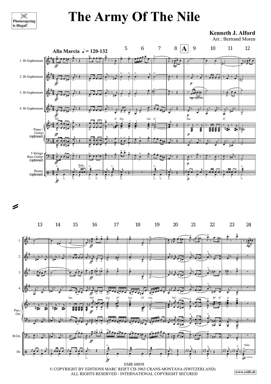 The Army Of The Nile The Army Of The Nile Euphonium Quartet scores gallery preview page 3
