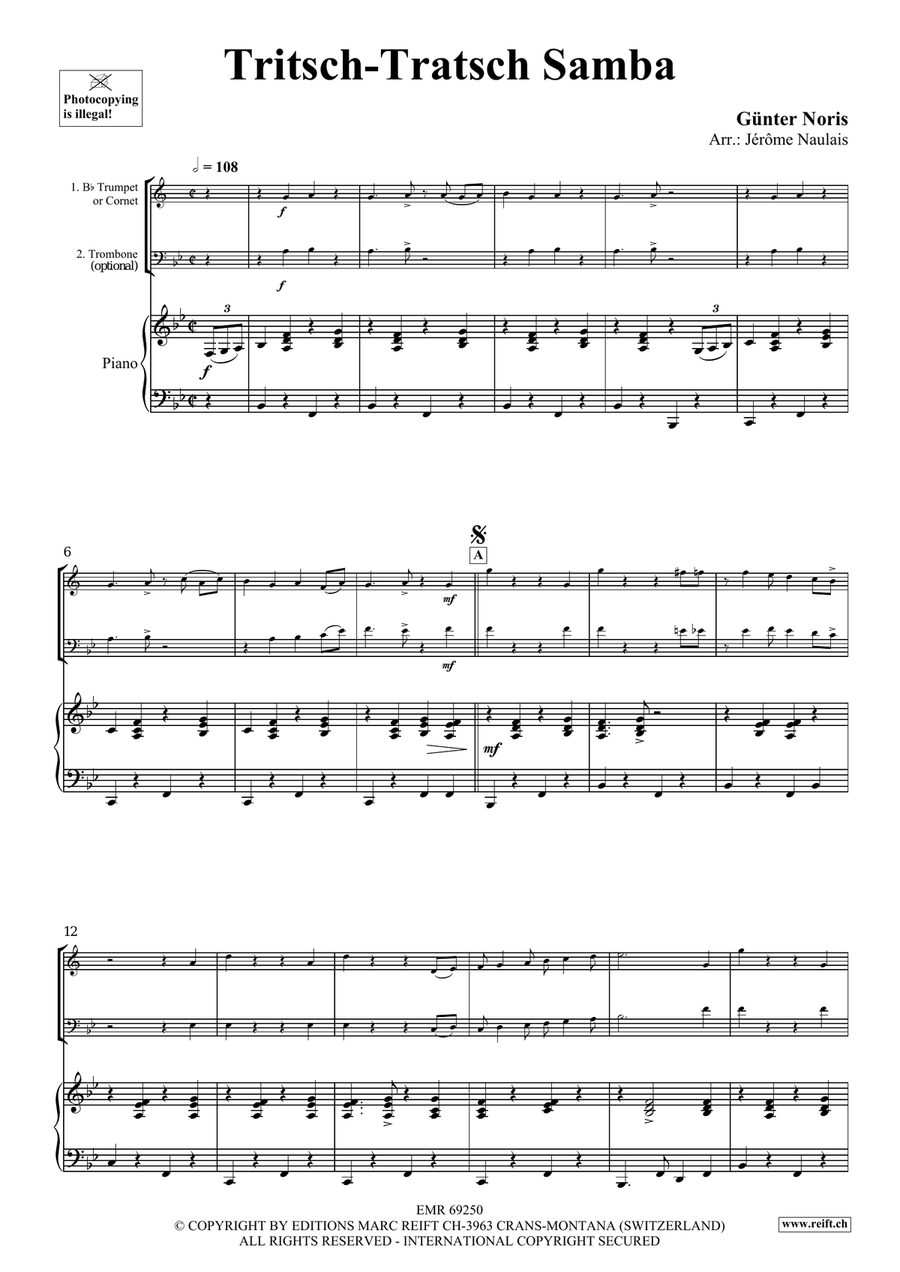 Tritsch-Tratsch Samba Cornet scores gallery preview page 4