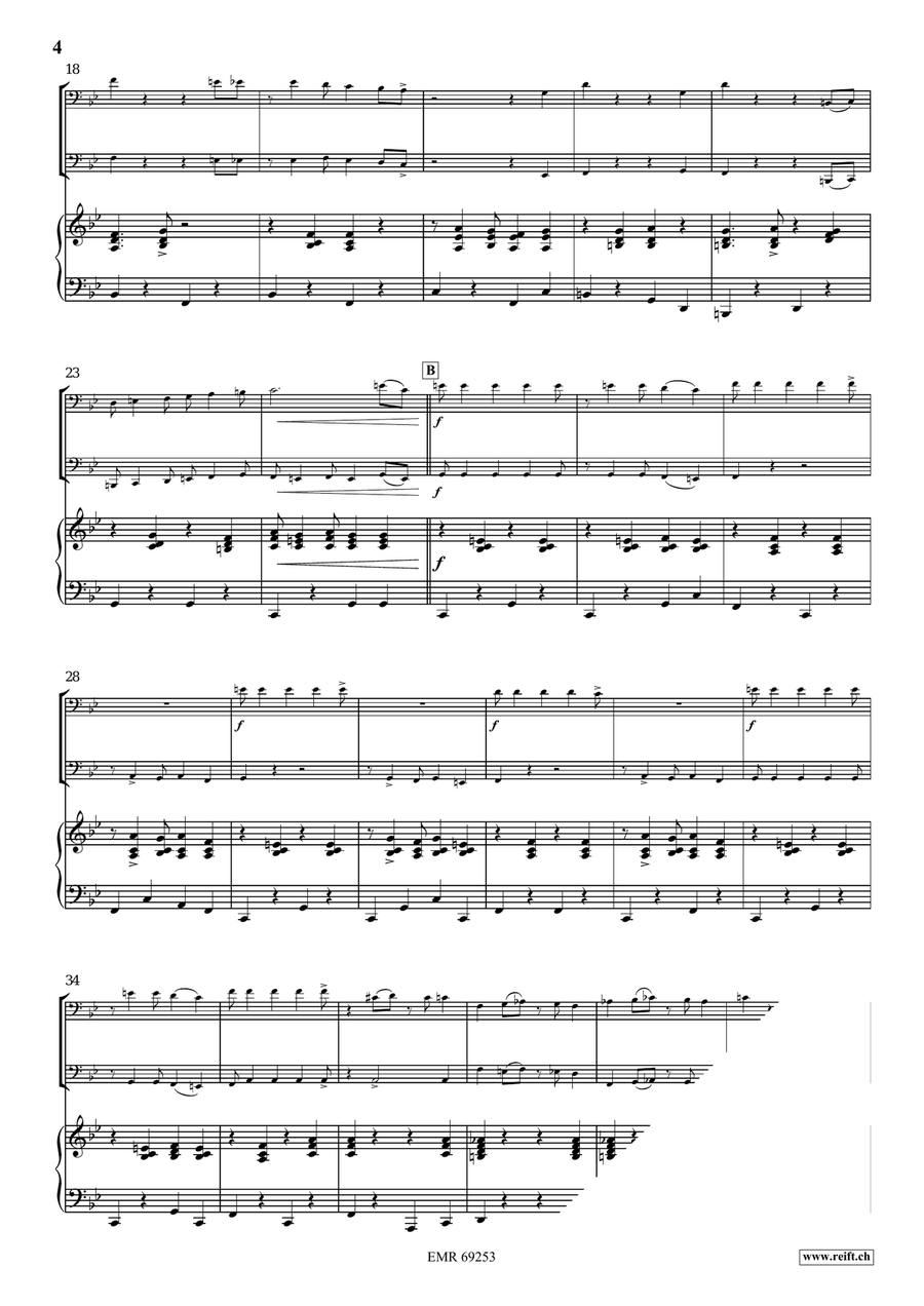 Tritsch-Tratsch Samba Tritsch-Tratsch Samba Trombone scores gallery preview page 5