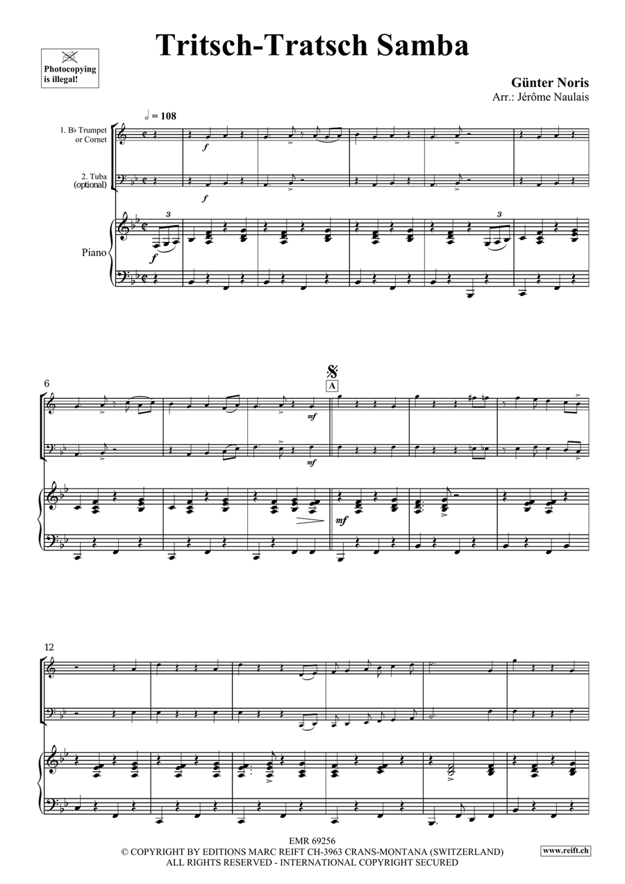 Tritsch-Tratsch Samba Cornet scores gallery preview page 4