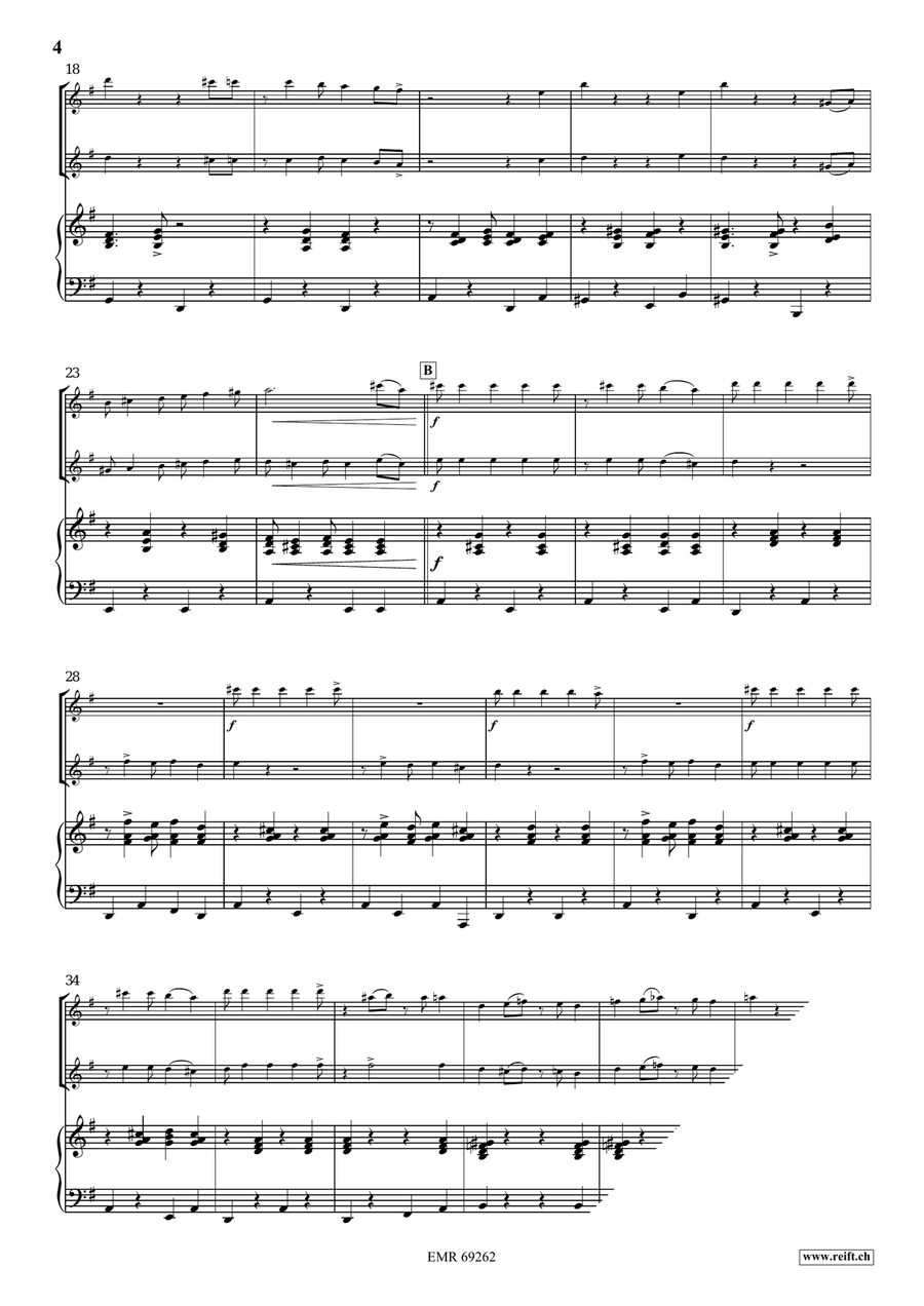 Tritsch-Tratsch Samba Violin scores gallery preview page 5