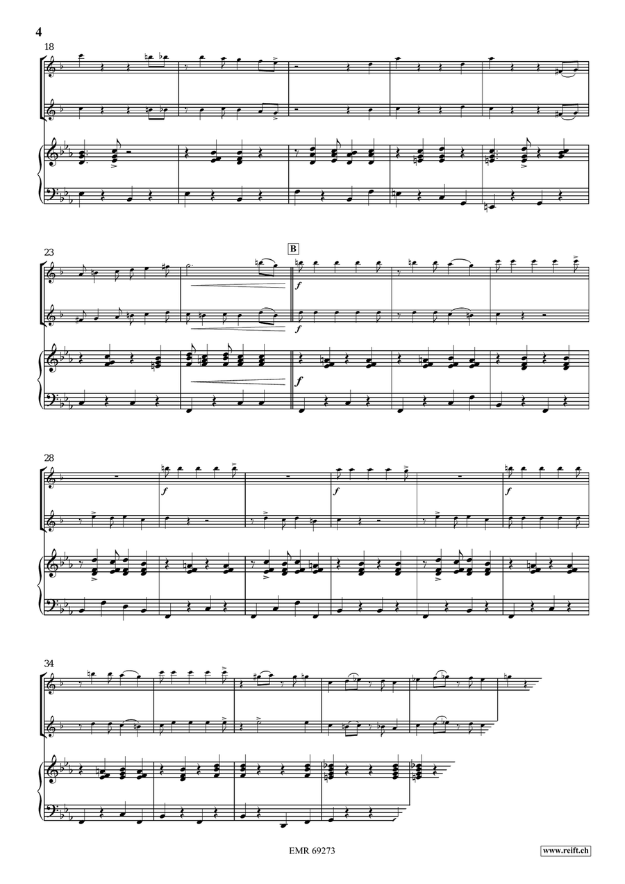 Tritsch-Tratsch Samba Tenor Saxophone scores gallery preview page 5