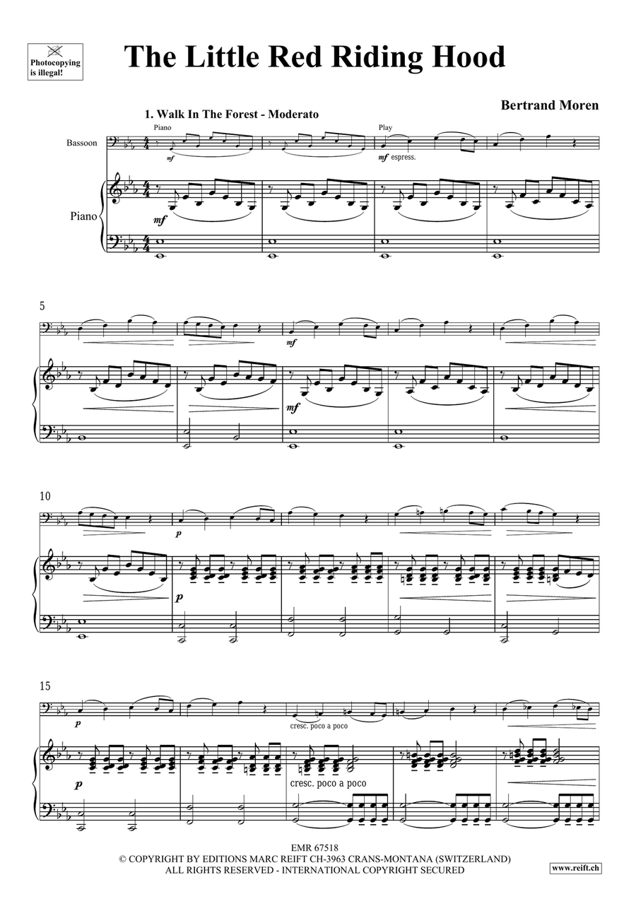 The Little Red Riding Hood Bassoon Solo scores gallery preview page 5