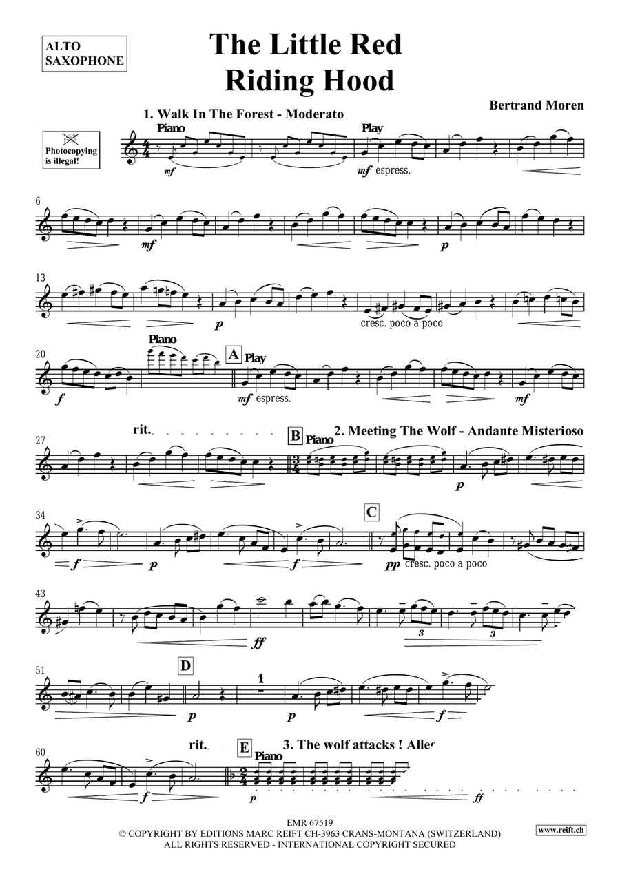 The Little Red Riding Hood Alto Saxophone scores gallery preview page 4