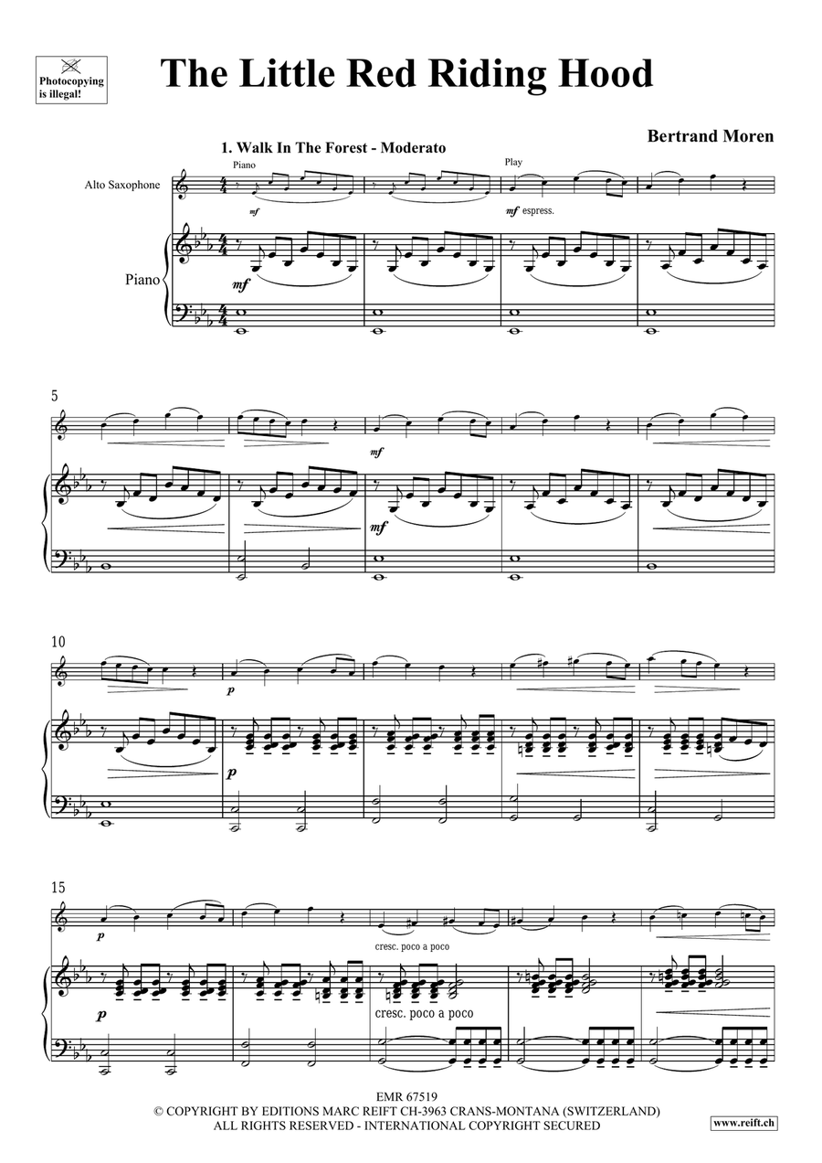 The Little Red Riding Hood Alto Saxophone scores gallery preview page 5