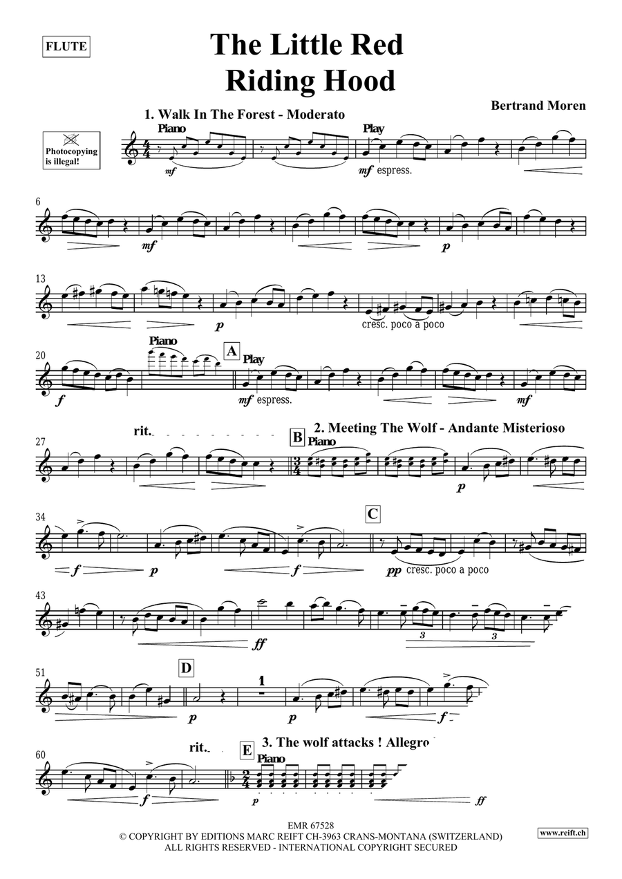 The Little Red Riding Hood Flute Solo scores gallery preview page 4