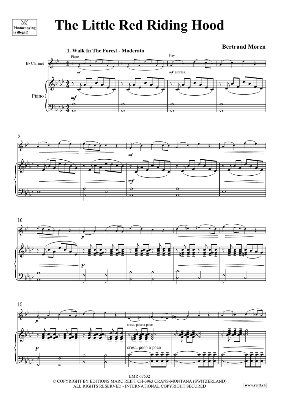 The Little Red Riding Hood Clarinet Solo scores gallery preview page 5