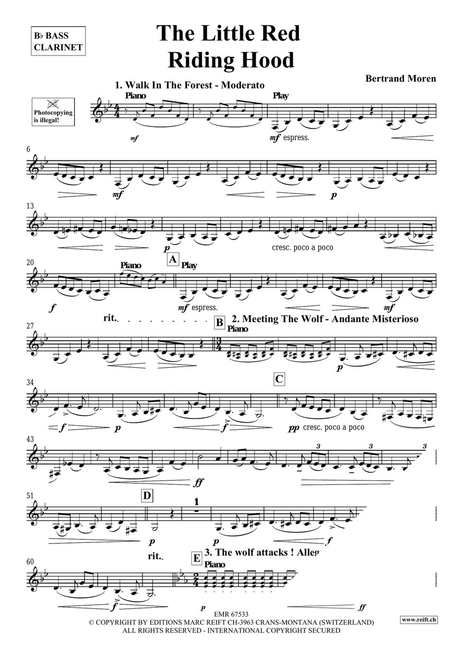 The Little Red Riding Hood Bass Clarinet scores gallery preview page 4