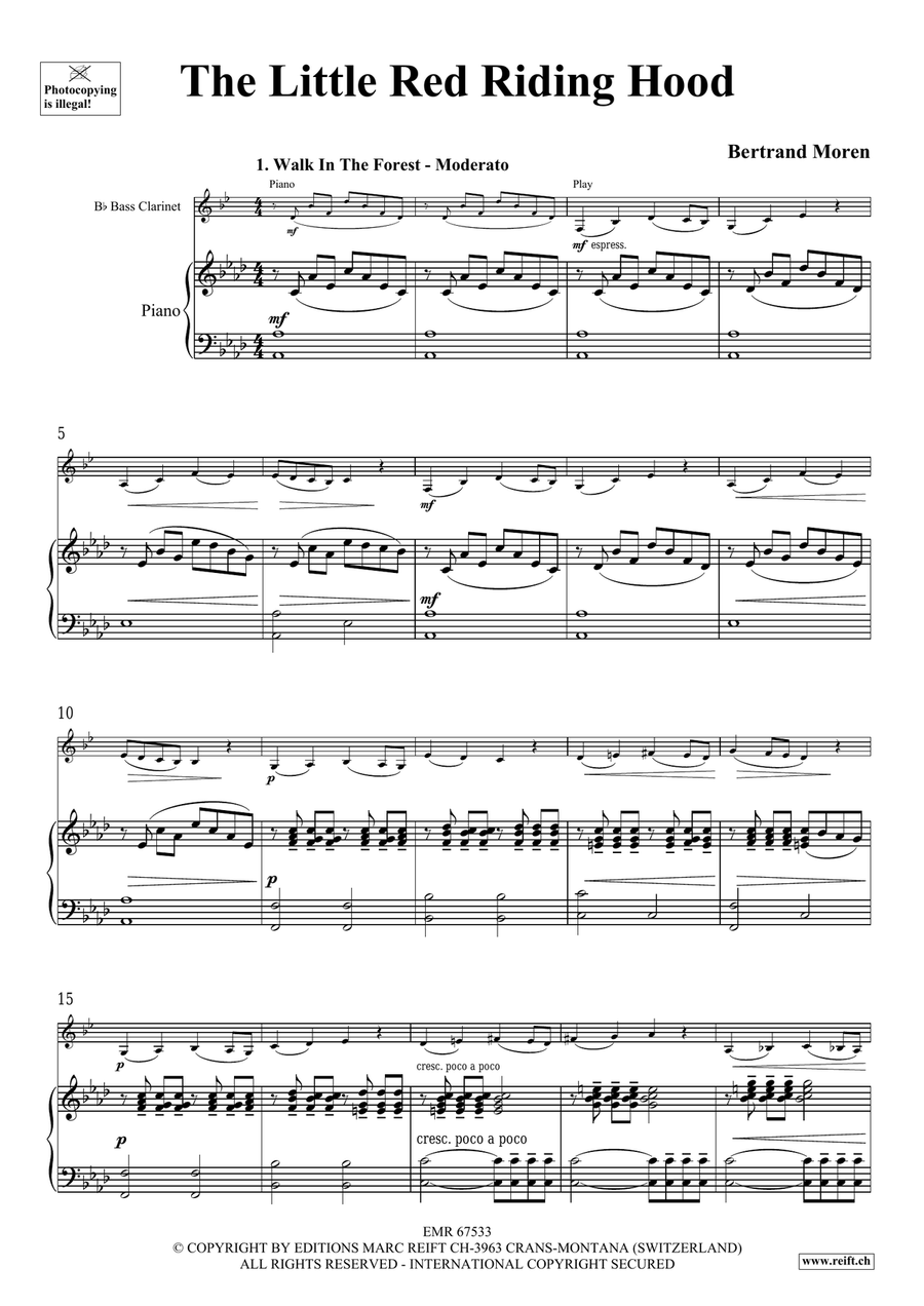 The Little Red Riding Hood Bass Clarinet scores gallery preview page 5