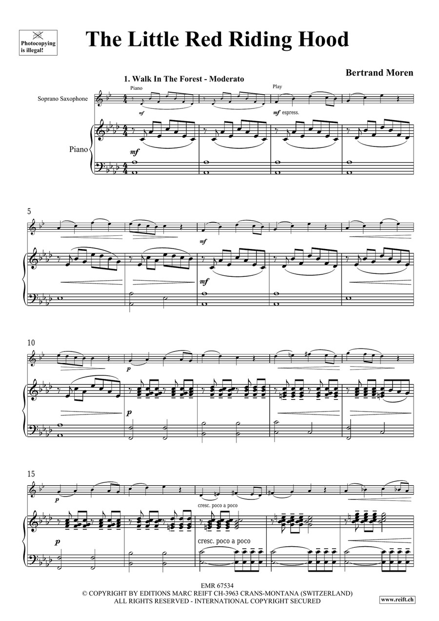 The Little Red Riding Hood Soprano Saxophone scores gallery preview page 5