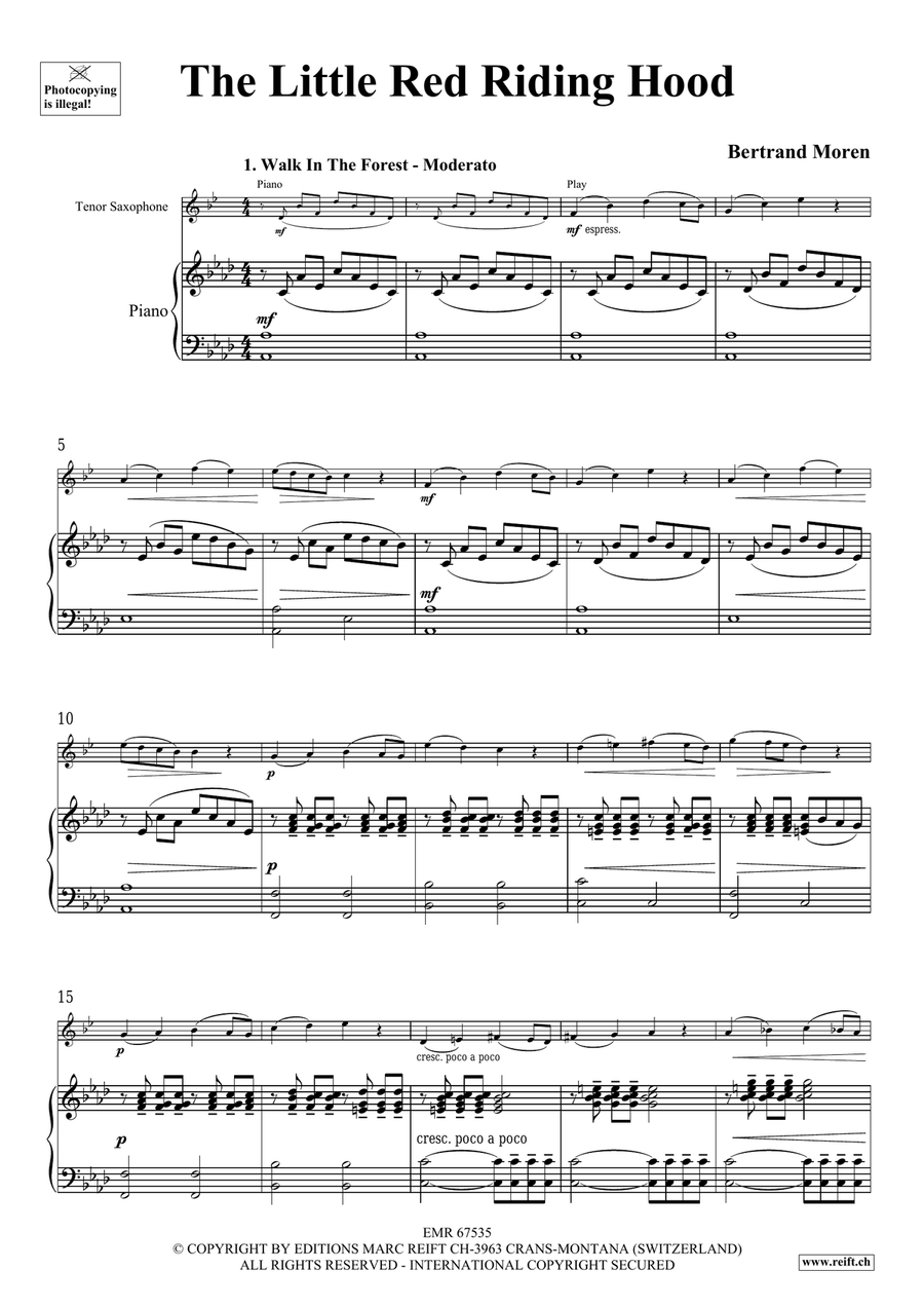The Little Red Riding Hood Tenor Saxophone scores gallery preview page 5