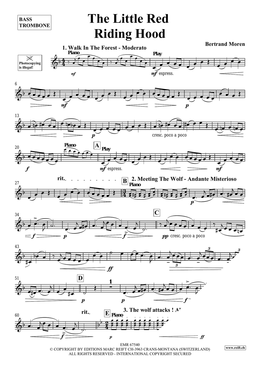 The Little Red Riding Hood Bass Trombone scores gallery preview page 4