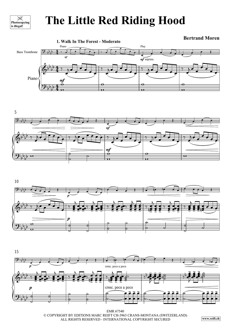 The Little Red Riding Hood Bass Trombone scores gallery preview page 5