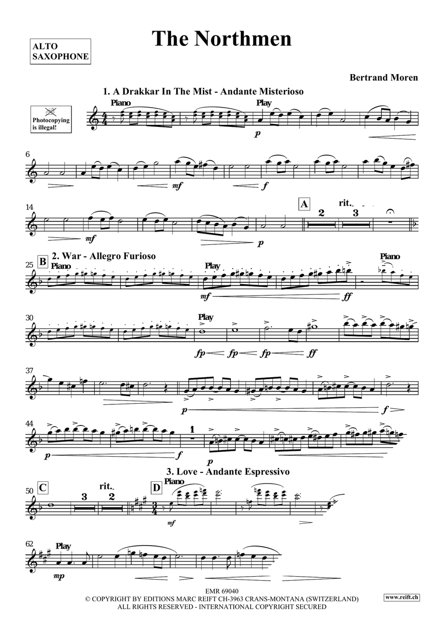 The Northmen The Northmen Alto Saxophone scores gallery preview page 4