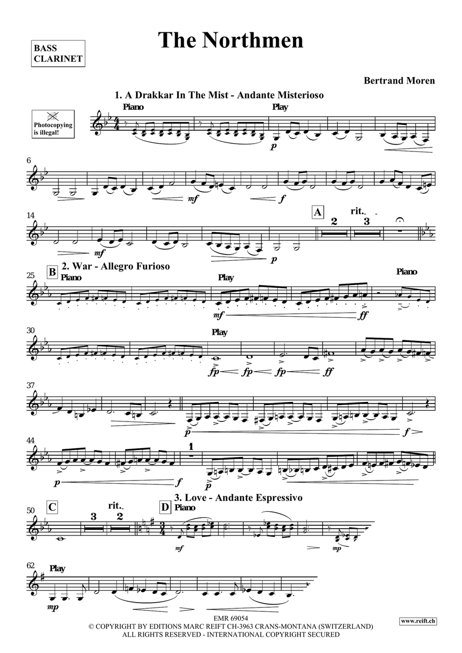 The Northmen The Northmen Bass Clarinet scores gallery preview page 4