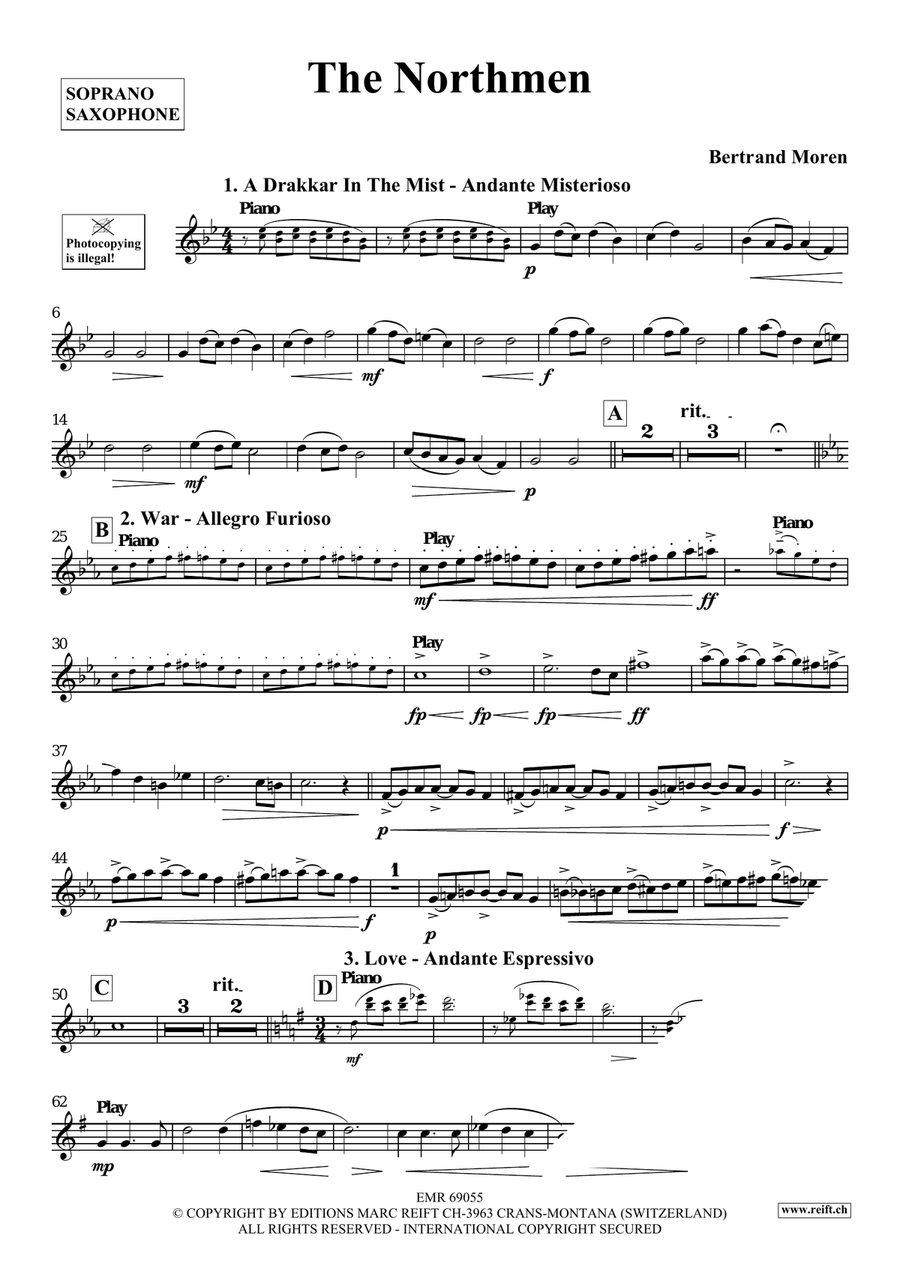 The Northmen The Northmen Soprano Saxophone scores gallery preview page 4