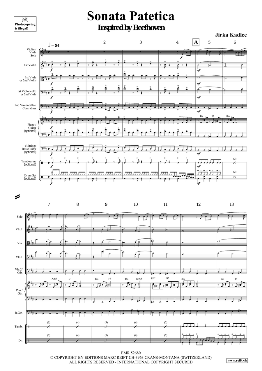 Sonata Patetica Sonata Patetica String Quartet scores gallery preview page 4