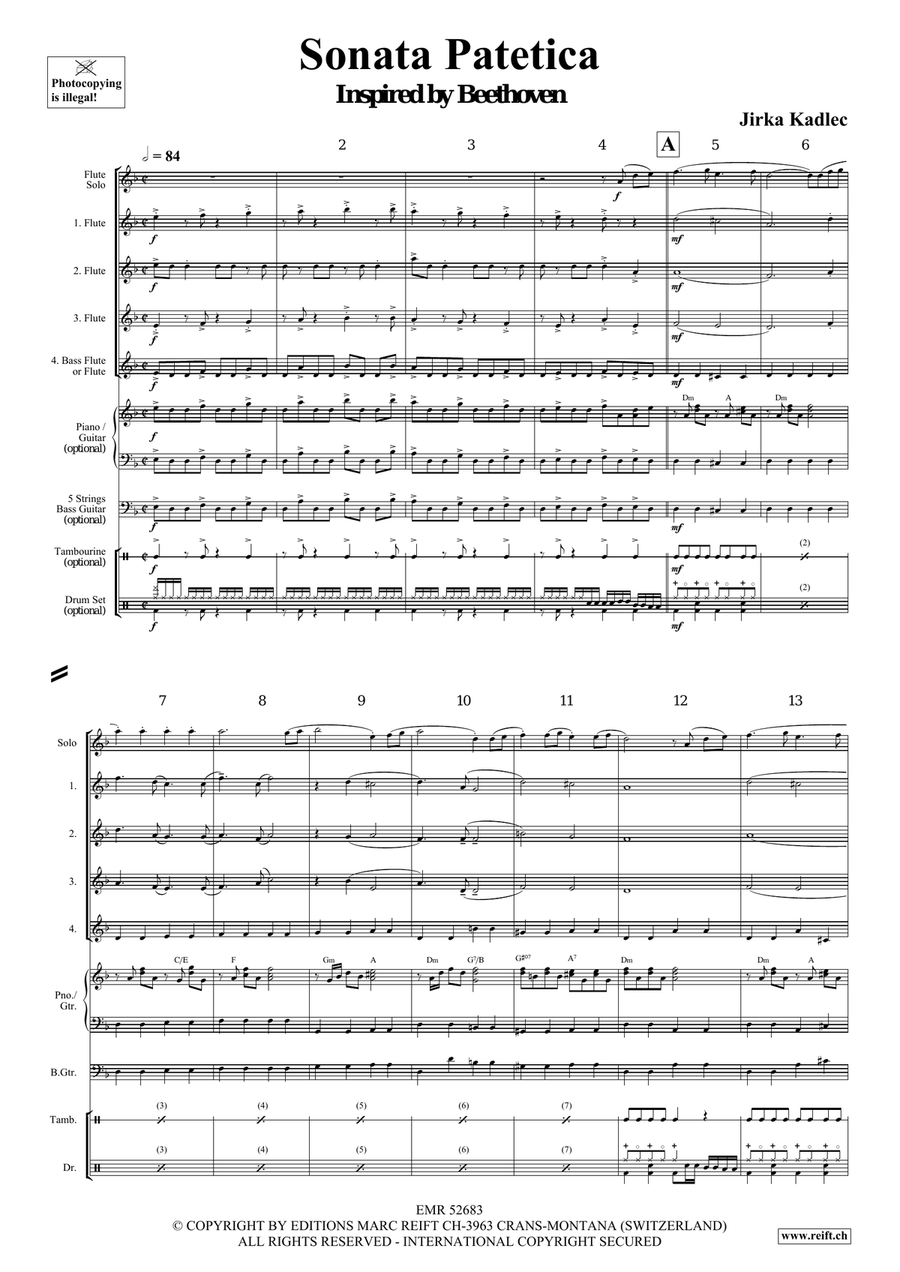 Sonata Patetica Sonata Patetica Flute Quartet scores gallery preview page 4