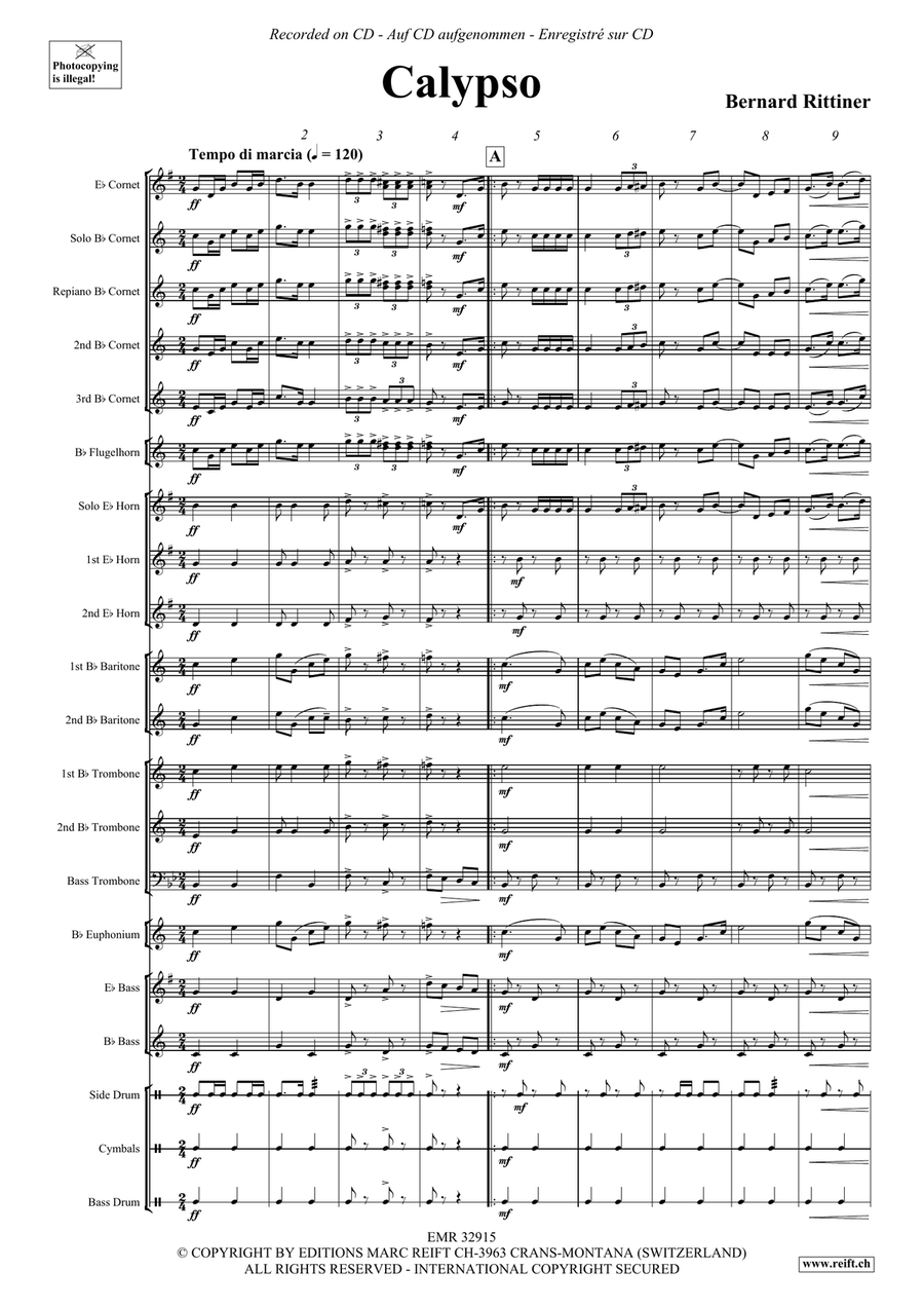 Calypso Calypso Brass Band scores gallery preview page 5