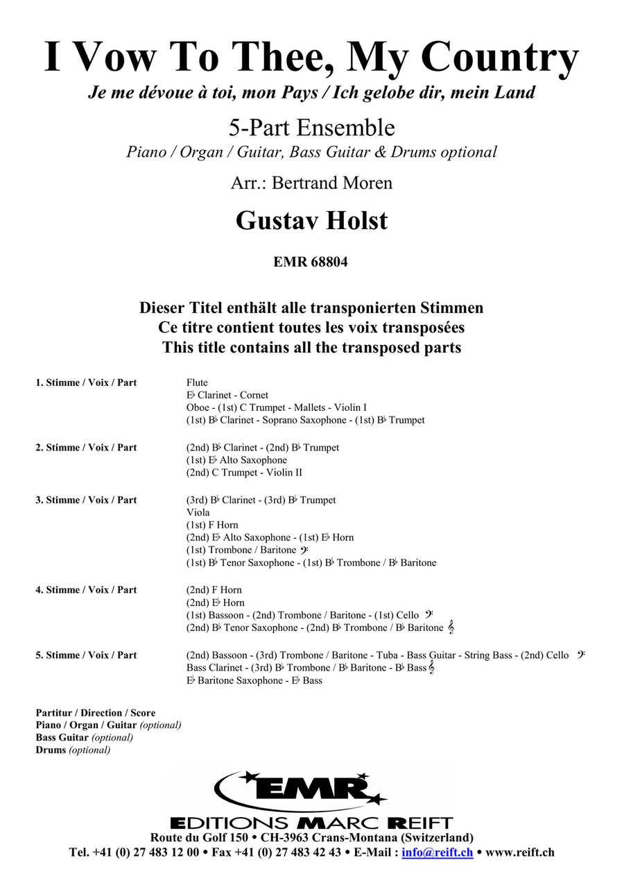 I Vow To Thee, My Country Score scores gallery preview page 2