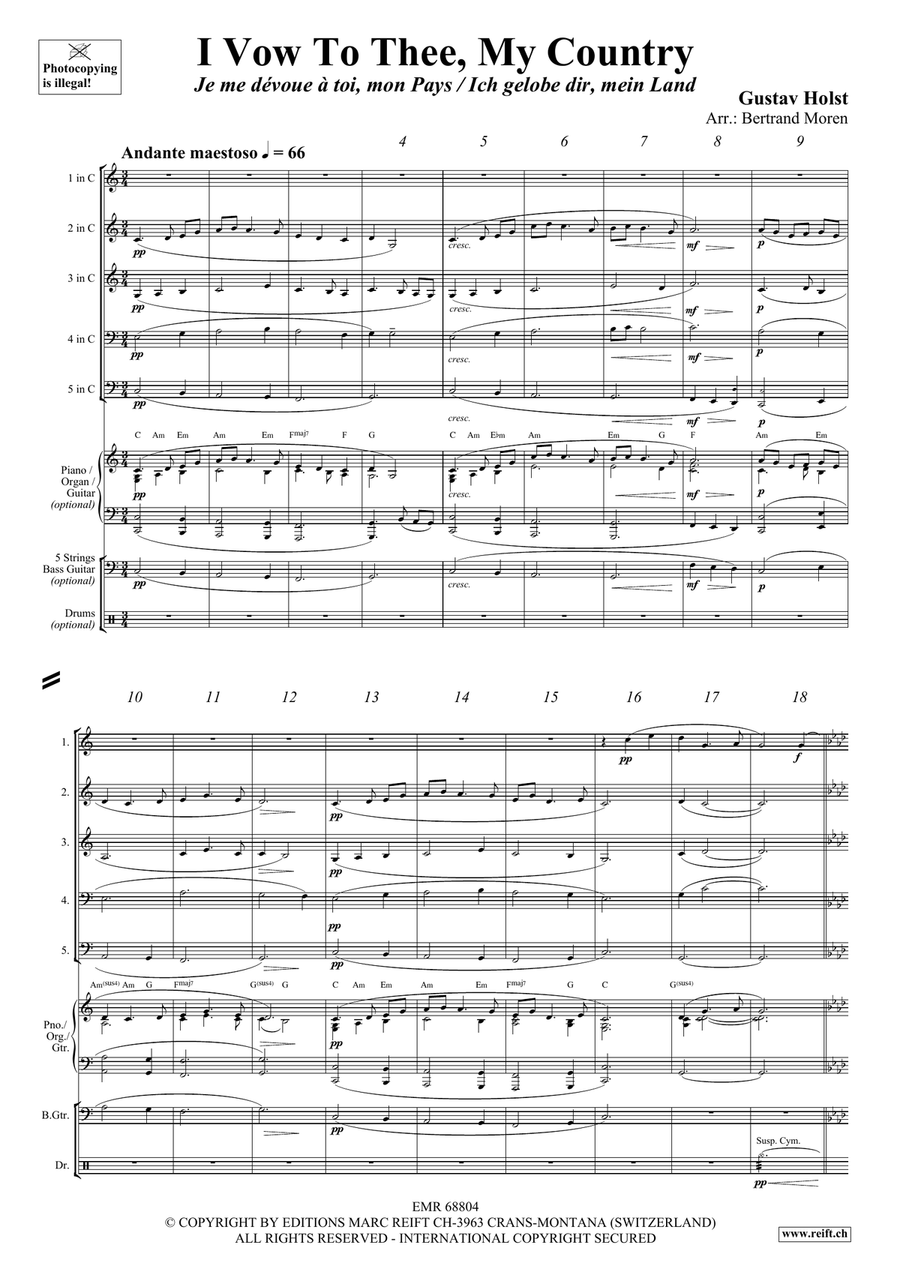 I Vow To Thee, My Country Score scores gallery preview page 3
