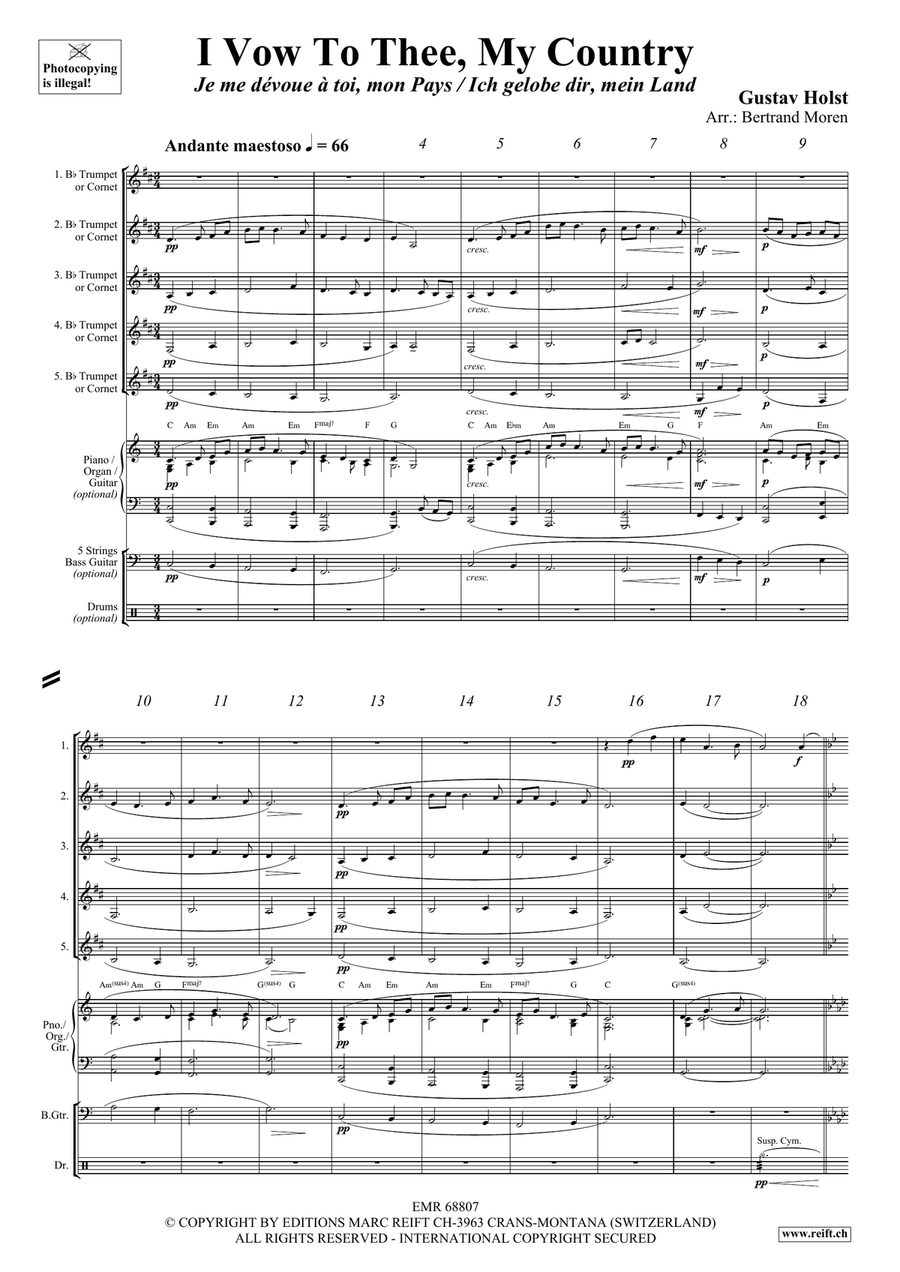 I Vow To Thee, My Country Cornet scores gallery preview page 3