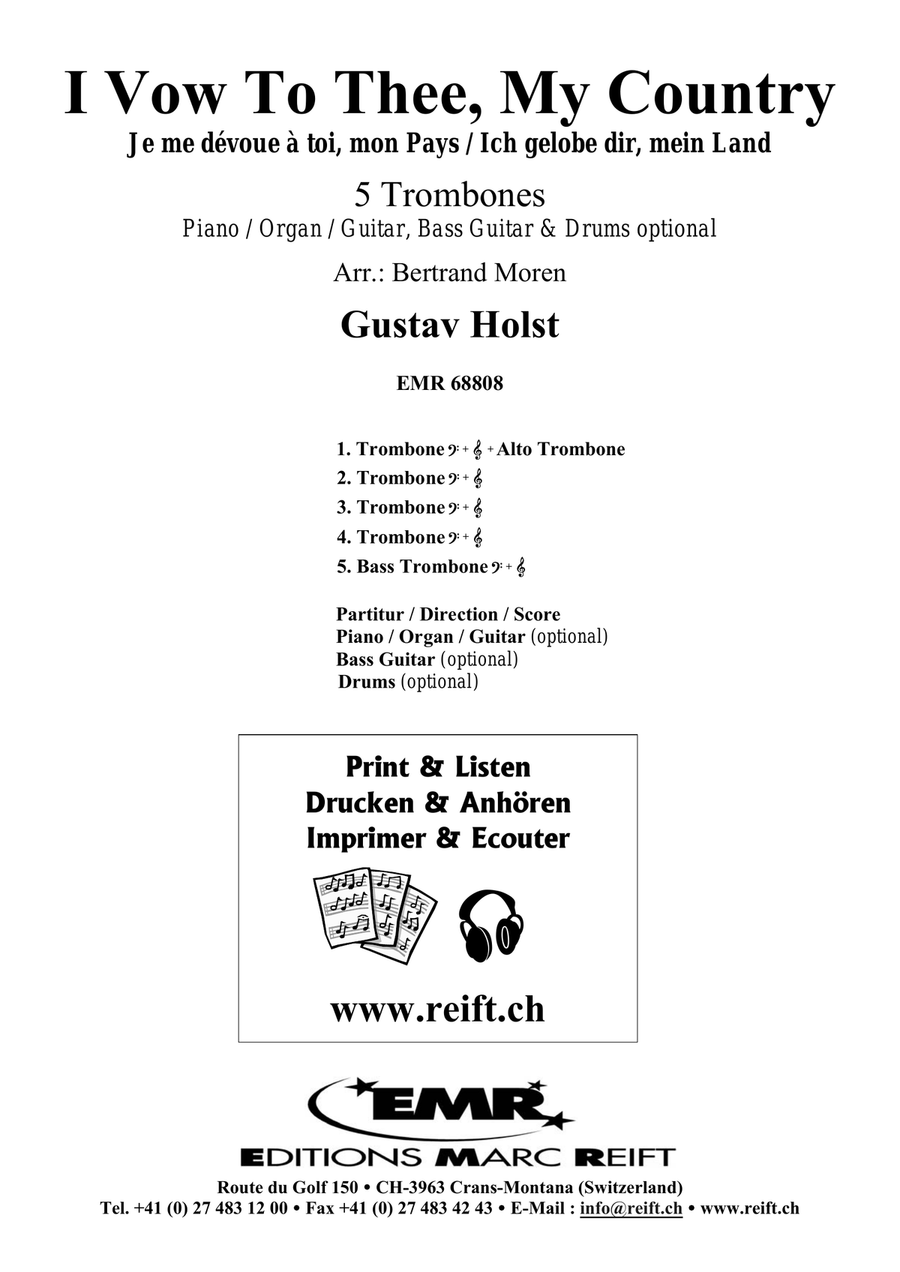 I Vow To Thee, My Country Trombone scores gallery preview page 2