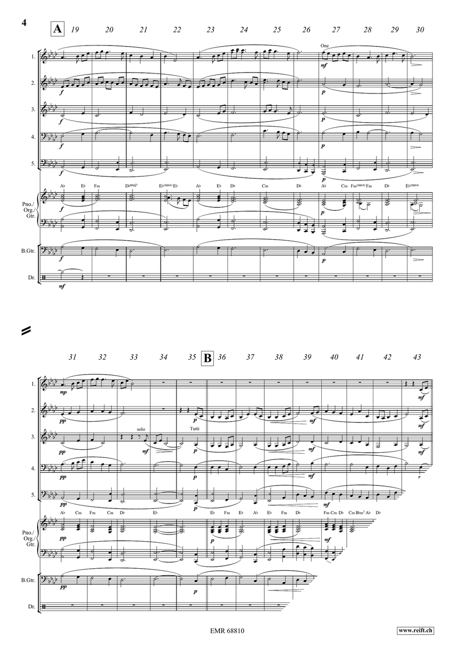 I Vow To Thee, My Country Brass Quintet scores gallery preview page 4