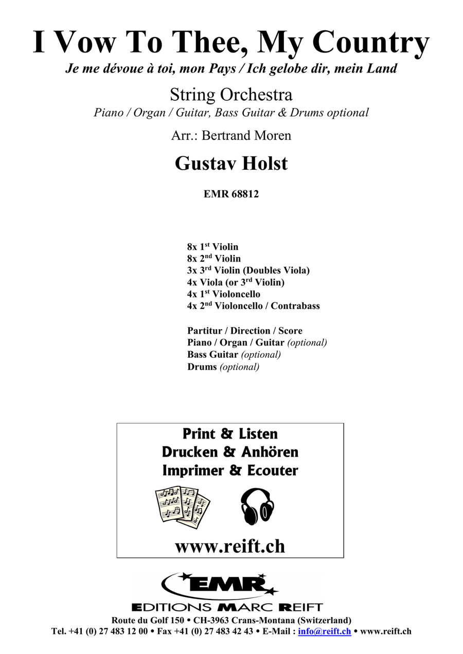 I Vow To Thee, My Country String Orchestra scores gallery preview page 2