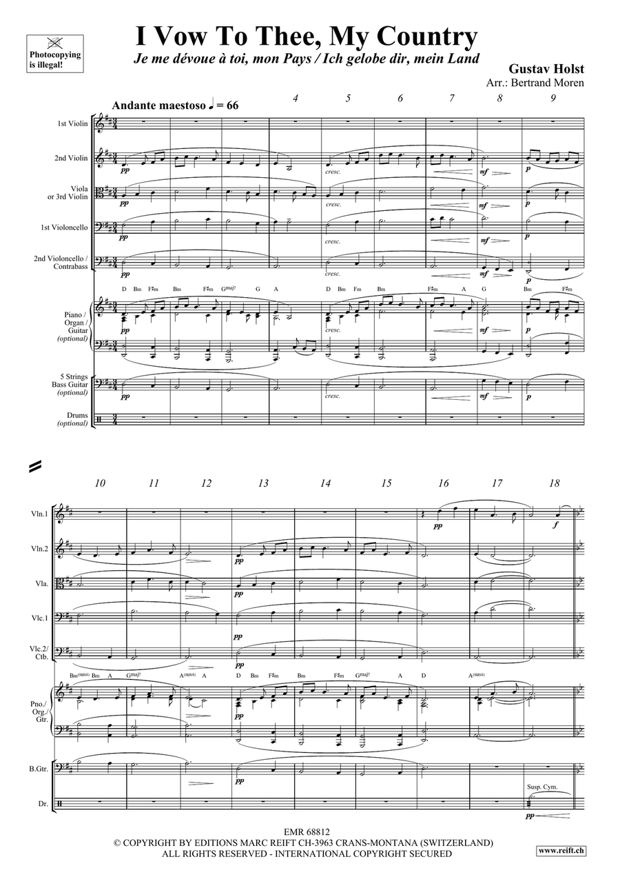 I Vow To Thee, My Country String Orchestra scores gallery preview page 3