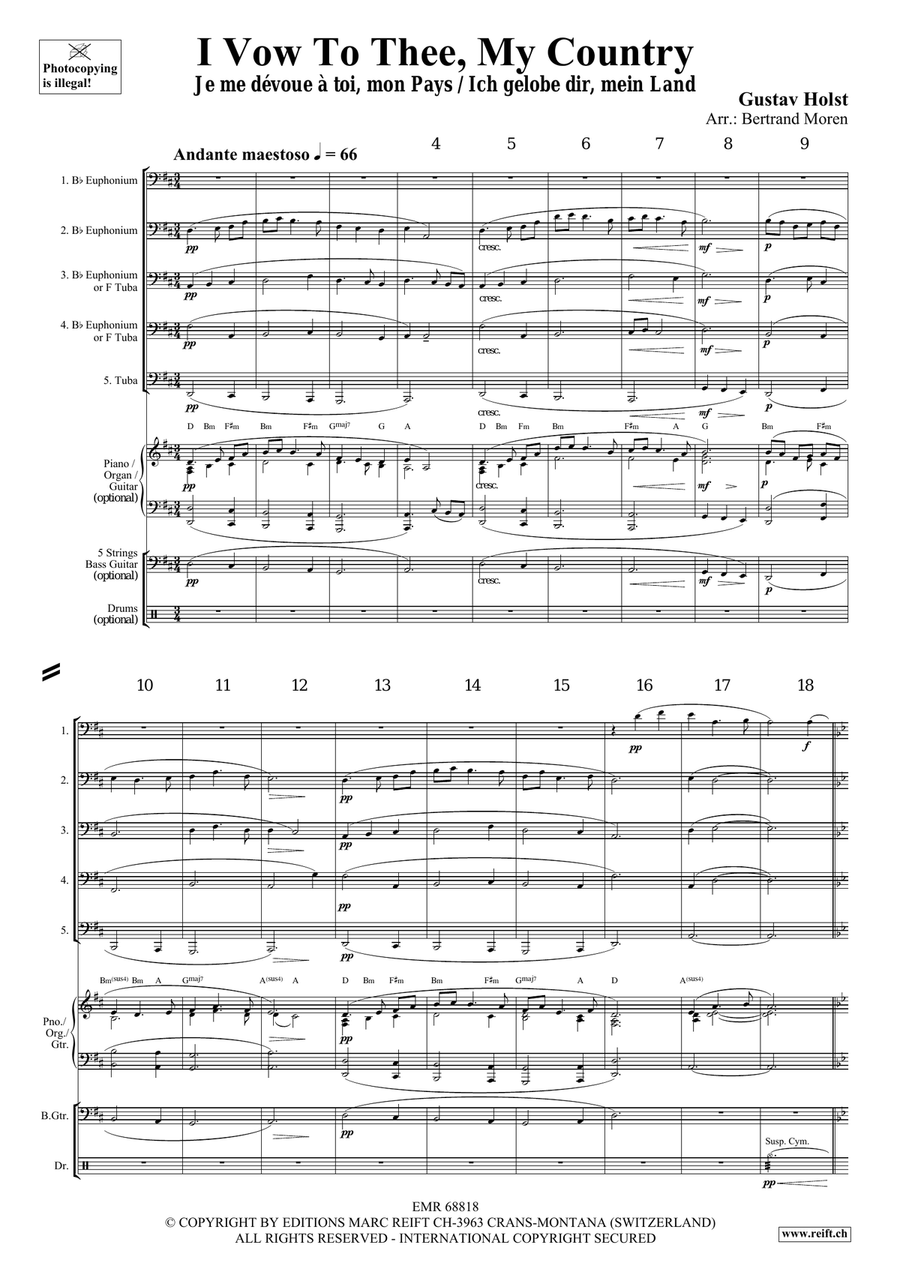 I Vow To Thee, My Country Tuba scores gallery preview page 3
