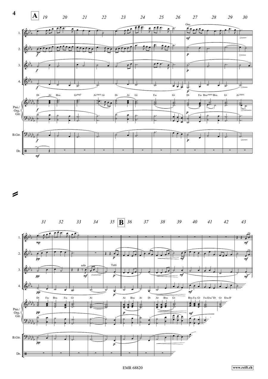 I Vow To Thee, My Country Clarinet Quartet scores gallery preview page 4