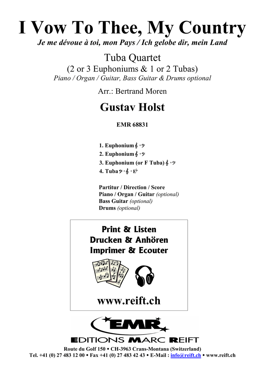I Vow To Thee, My Country Tuba Quartet scores gallery preview page 2