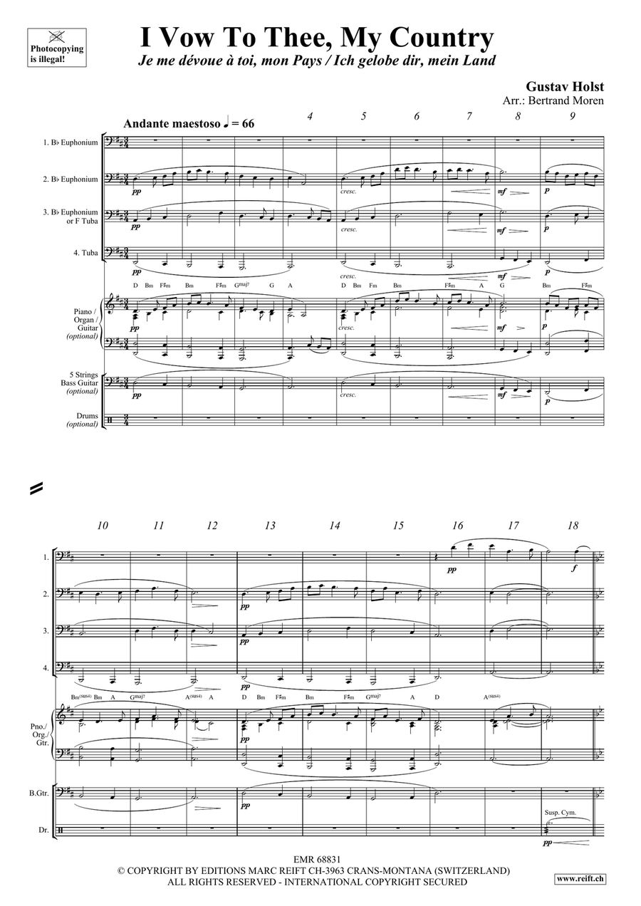 I Vow To Thee, My Country Tuba Quartet scores gallery preview page 3