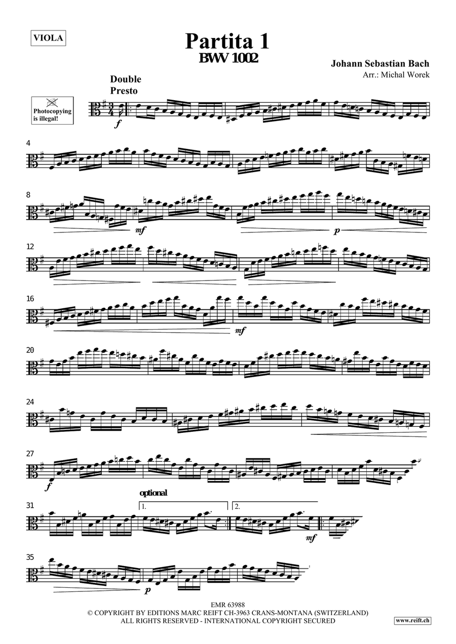 Partita 1 Partita 1 Organ Accompaniment scores gallery preview page 3