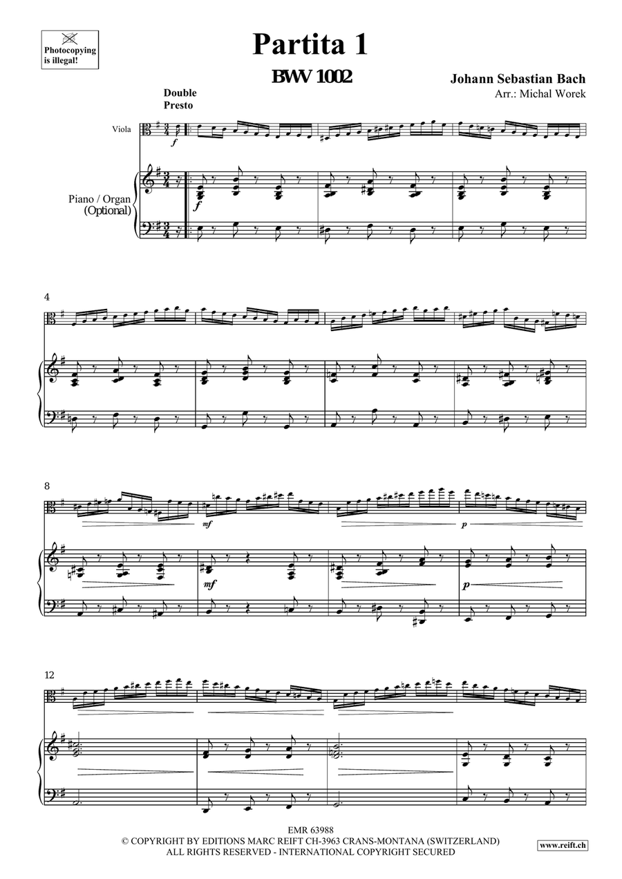 Partita 1 Partita 1 Organ Accompaniment scores gallery preview page 4